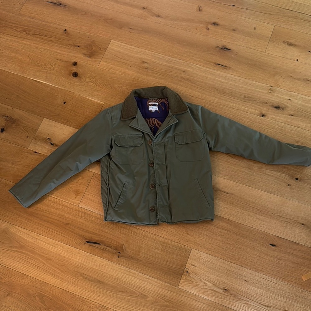 Gant Rugger - Green Jacket with Brown Collar